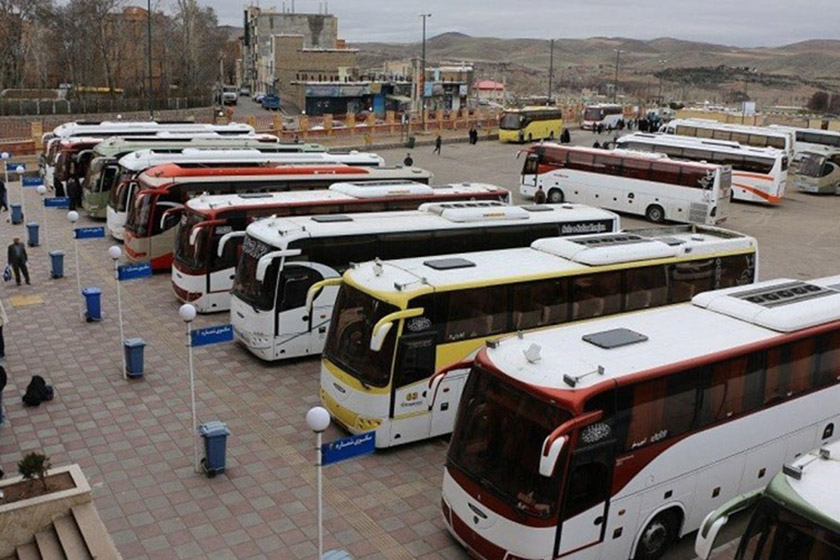 اتوبوس های مسافربری در پایانه غدیر مستقر شدند